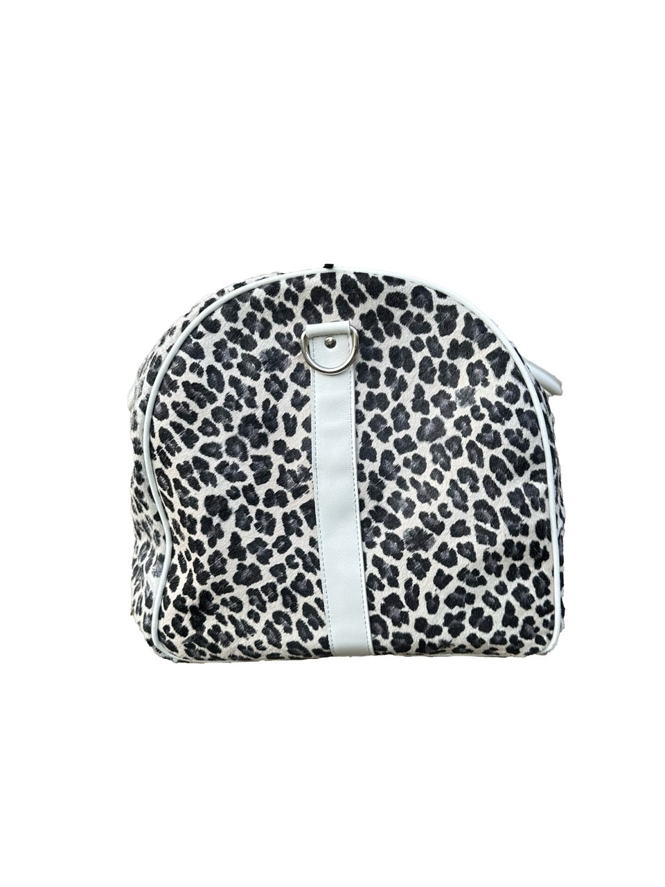 LEOPARD COW HIDE DUFFLE BAG
