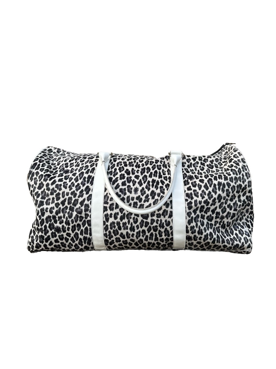 LEOPARD COW HIDE DUFFLE BAG